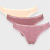Σλιπάκια Sloggi GO Crush String C3P Ροζ Antigue/Σάπιο Μήλο/Εμπριμέ (10219704-V002) - Σετ 3 Τεμαχίων