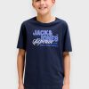 Μπλούζα Βαμβακερή Jack & Jones Μαρίν (12289236)