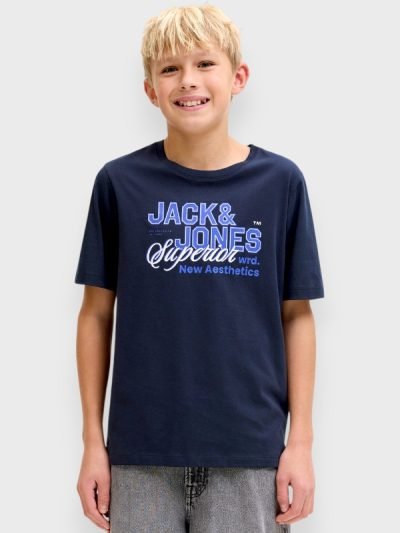 Μπλούζα Βαμβακερή Jack & Jones Μαρίν (12289236)