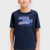 Μπλούζα Βαμβακερή Jack & Jones Μαρίν (12289236)