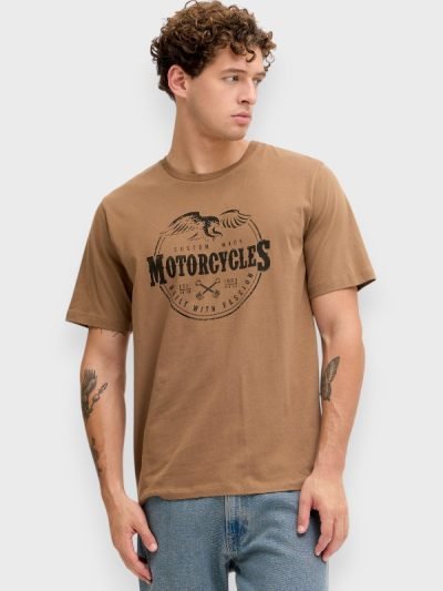 JJ Rebel Ανδρικό T-Shirt Μόκα (12290797)