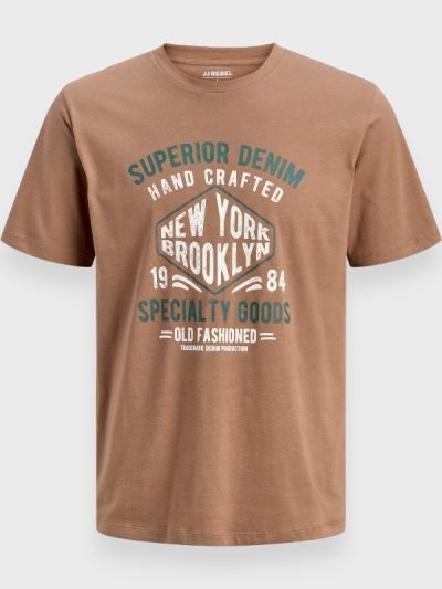 JJ Rebel Ανδρικό T-Shirt Μόκα (12294600)