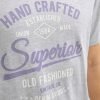JJ Rebel Ανδρικό T-Shirt Γκρι Μελανζέ (12294600)