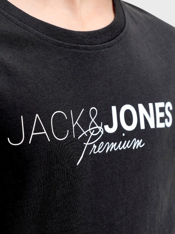 Μπλούζα Βαμβακερή Jack & Jones Μαύρο (12298341)