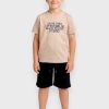 Σετ Βερμούδα Action Sportswear Μπεζ/Μαύρο (22610003)