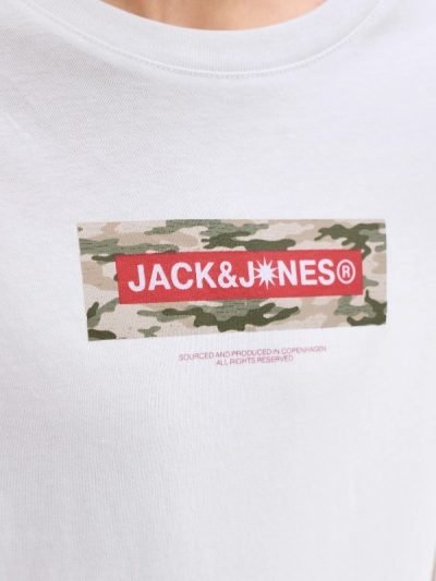 Μπλούζα Βαμβακερή Jack & Jones Λευκό (12298360)