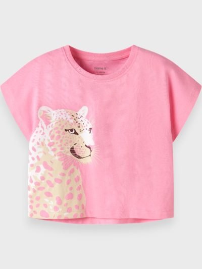 Μπλούζα Crop Top Βαμβακερή Name It Ροζ (13215793)