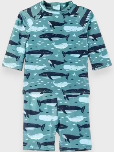 Σετ Μαγιό Αντιηλιακό Joyce Σκούρο Πράσινο Εμπριμέ (2442801)