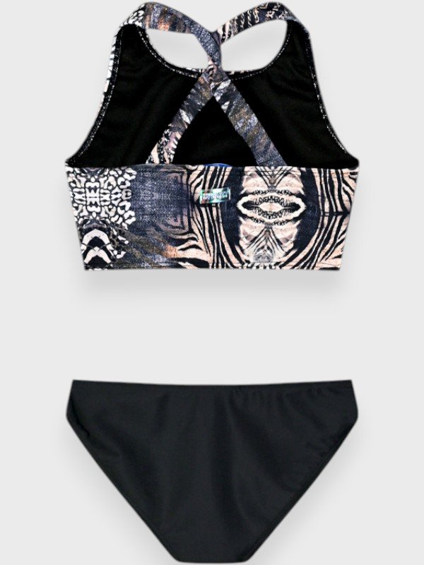 Μαγιό Bikini Energiers Μαύρο Εμπριμέ/Μαύρο (36-226212-8)